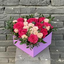 Цветочная композиция из Розы в коробке в Динской
