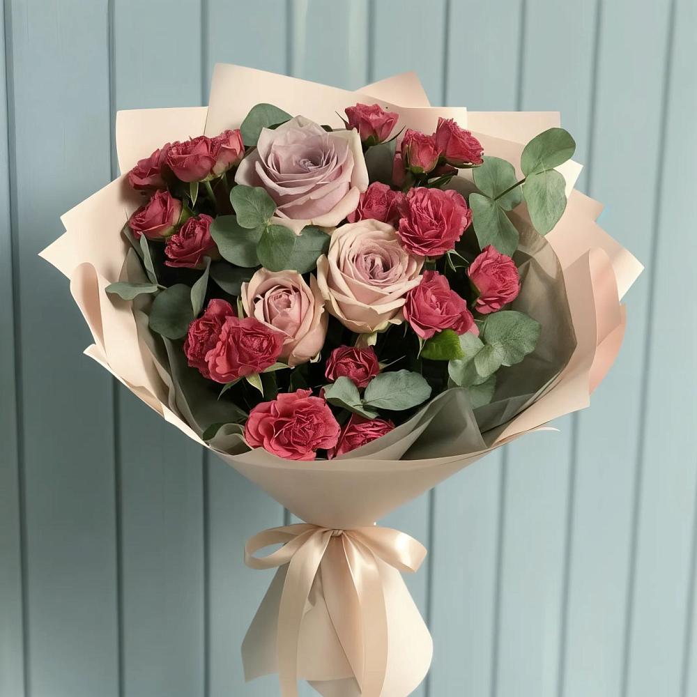 Букет цветов из: Гвоздики и Розы в Динской