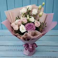 Букет цветов из:  Розы и Лизиантусы в Динской