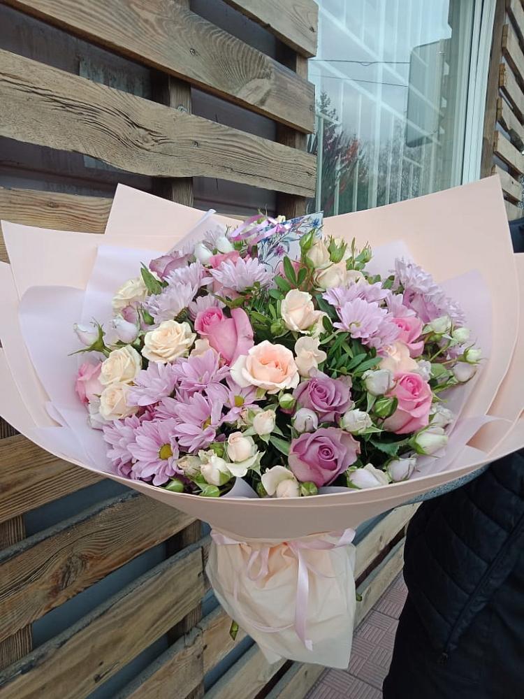 Букет цветов из: Розы и Хризантемы в Динской