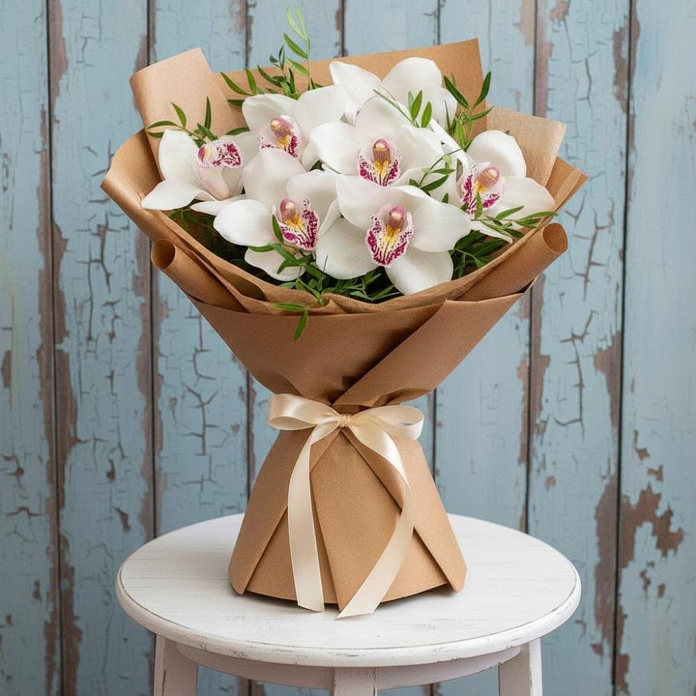 Букет цветов из: Орхидеи и Розы в Динской