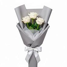 Букет 3 белые розы #REPLACE_PRED# Динской