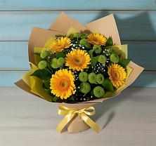 Букет цветов из:  Герберы и Хризантемы #REPLACE_PRED# Динской