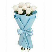 Букет 7 белых роз Проуд в Динской