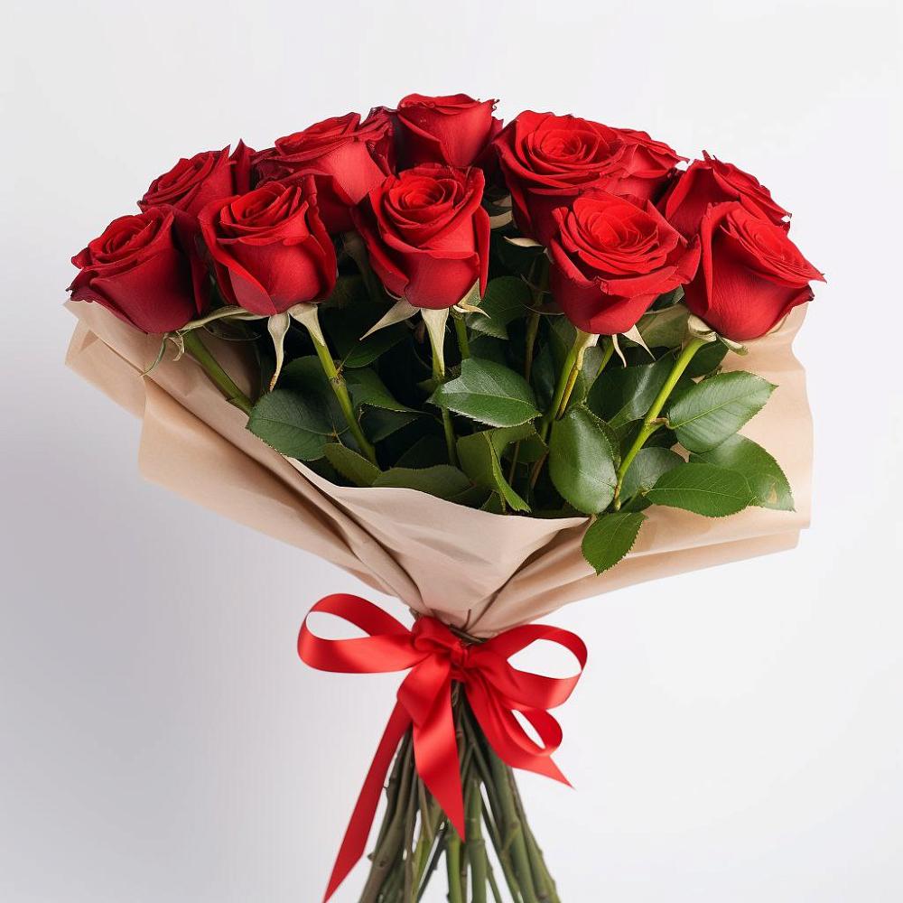 Букет 11 Красных роз Эдлесс Лав в Динской