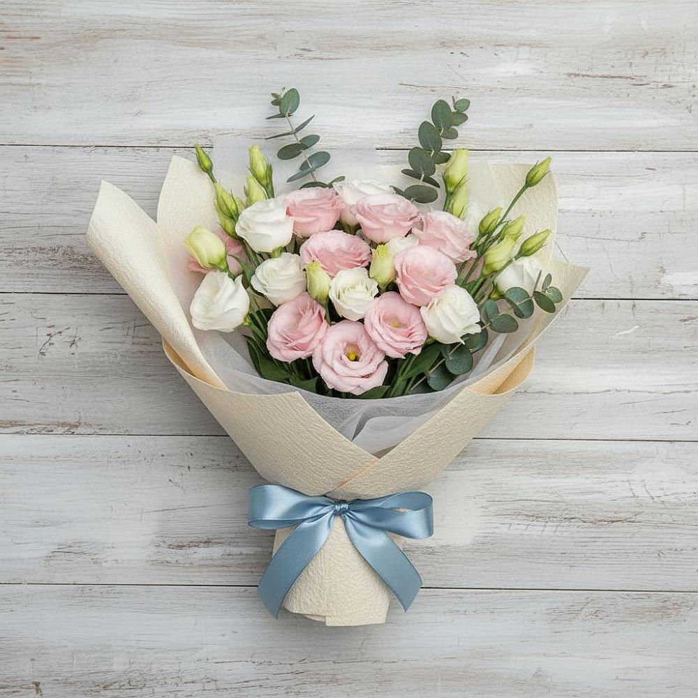 Букет цветов из: Лизиантусы в Динской